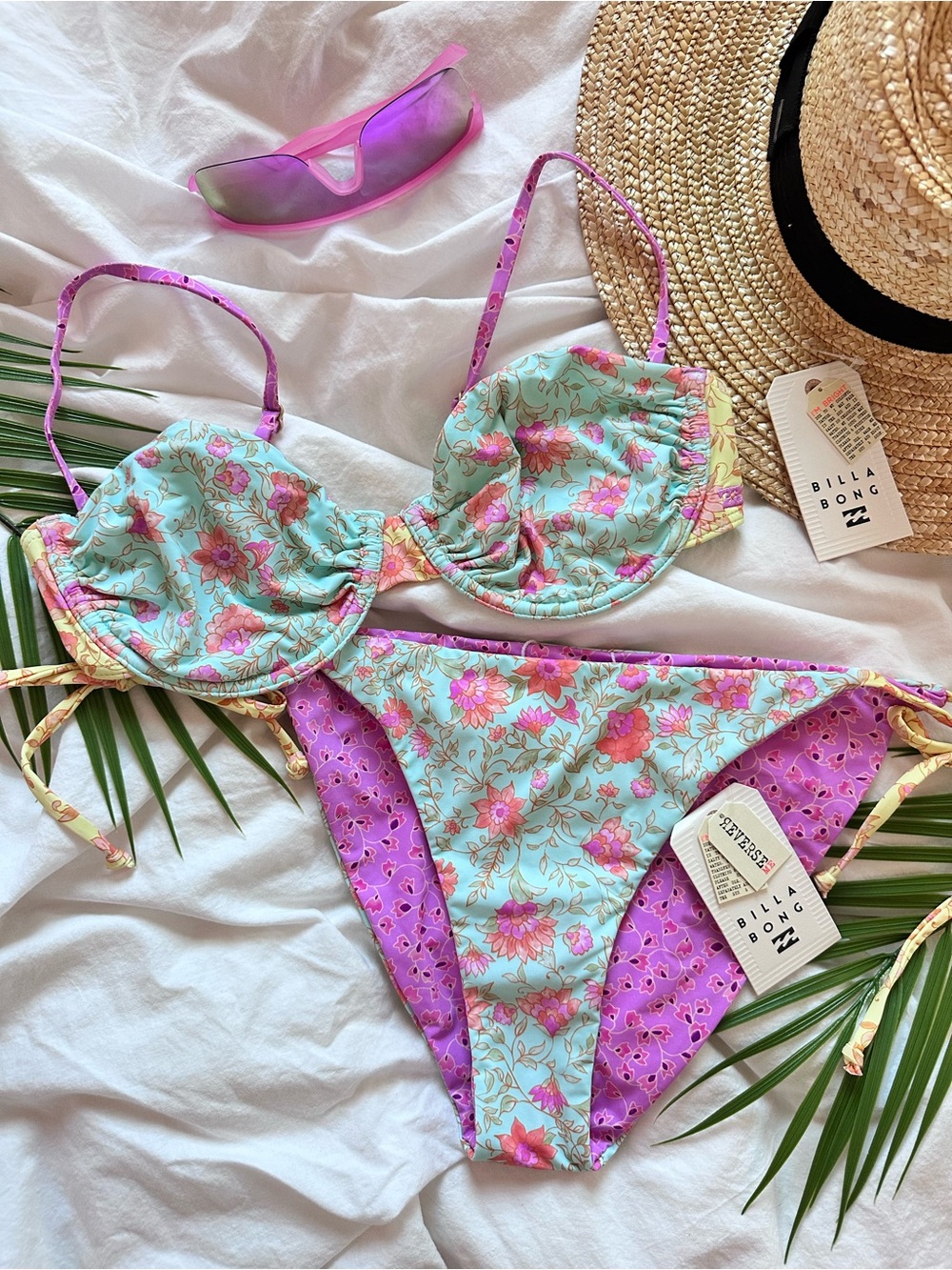 Billabong Folk Story Sienna Underwire Bikini Top | Reversible Tie Tropic Bottom - Picture 16 of 16
